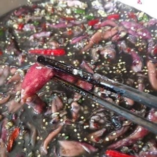 com bo mắm mực mắm cá  cơm