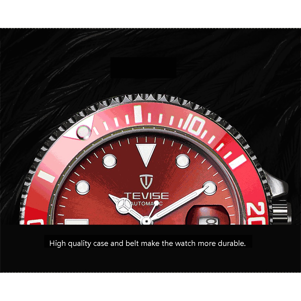 Đồng hồ kim TEVISE T801 chất liệu bằng inox chống nước thời trang cho nam