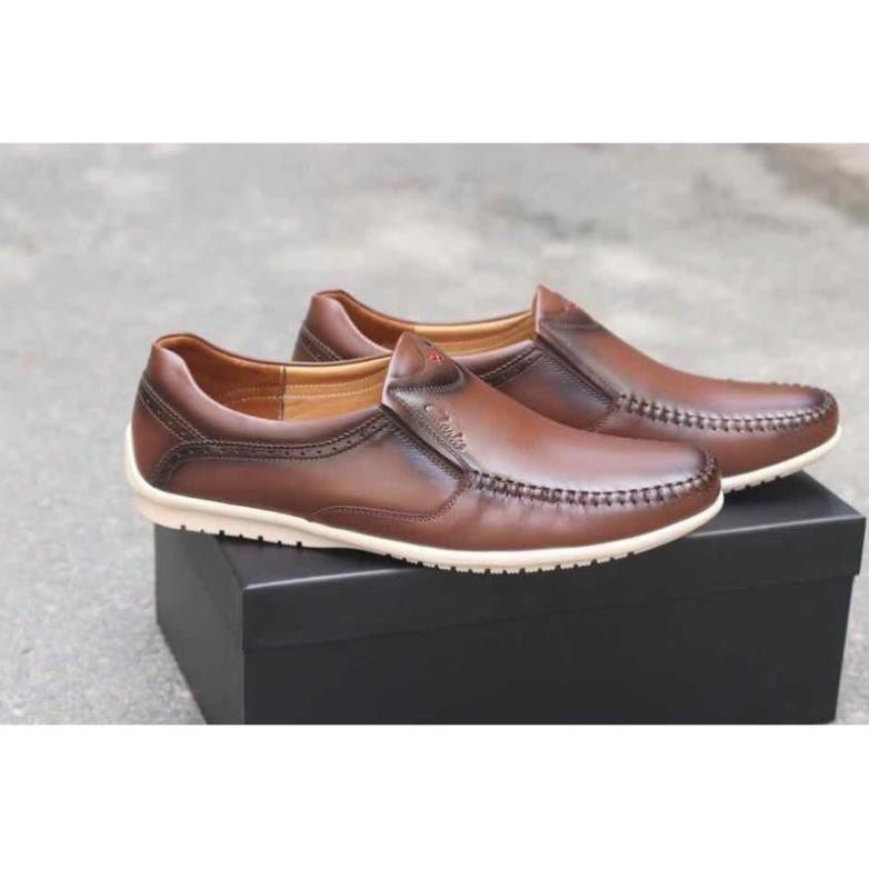 [Sale 3/3]GIÀY LƯỜI DA BÒ CLARKS PATINA NÂU TREND 2020 -pi9 *