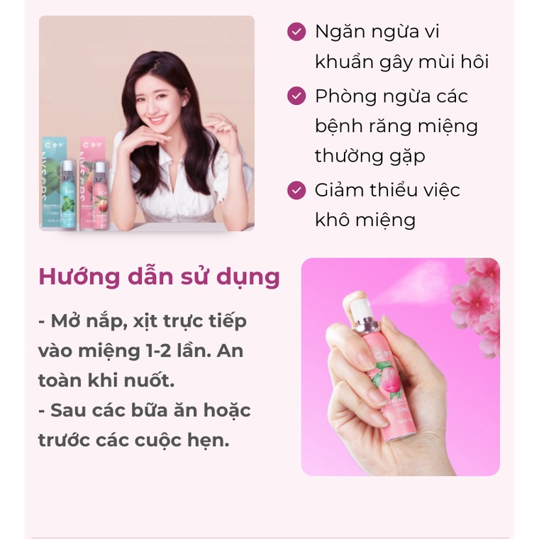 Xịt Thơm Miệng Chĩnh Hãng NYSCPS Chiết Xuất Thiên Nhiên An Toàn Tuyệt Đối Sịt Thơm Miệng Thảo Mộc Diệt Vi Khuẩn Gây Mùi