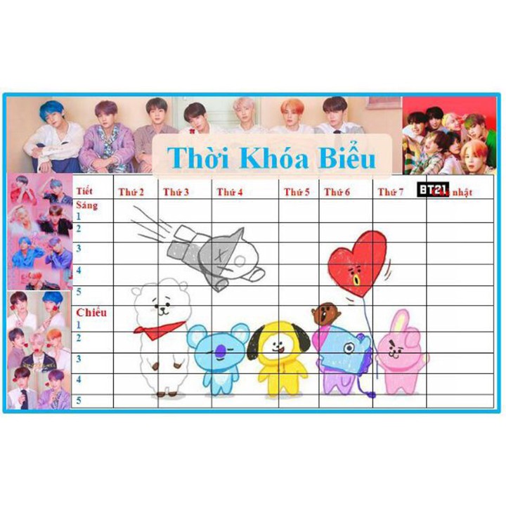 Thời khóa biểu BT21 BTS