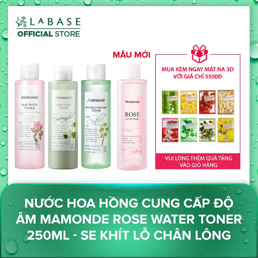 Toner Mamonde - Toner Diếp Cá - Nước Hoa Hồng Cung Cấp Độ Âm Mamonde Rose Water Toner 250ml - Se Khít Lỗ Chân lông