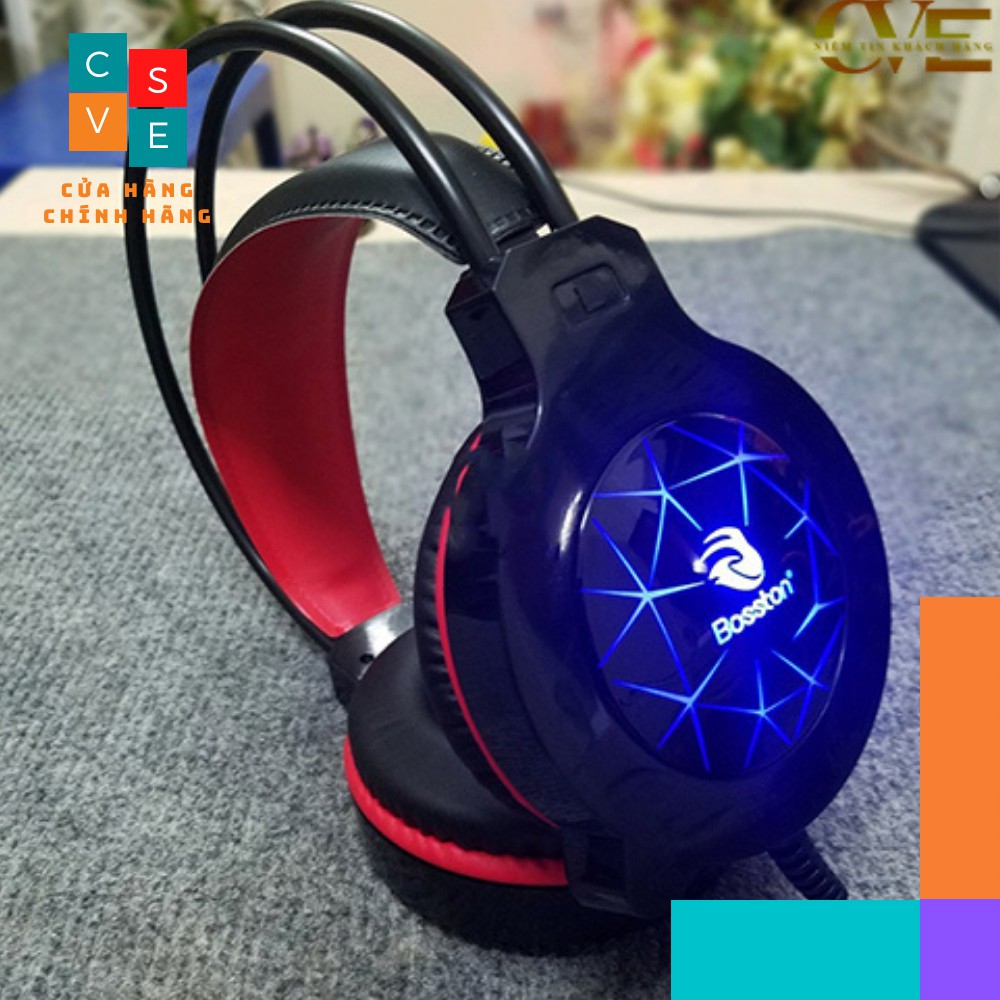 Tai Nghe Headphone Chuyên Gaming Có Dây BOSSTON HS-09 Cao Cấp - Tai Phone Chụp Tai Led Chính Hãng