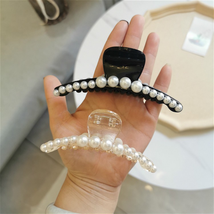 Kẹp tóc đính ngọc trai nhân tạo phong cách Hàn Quốc thời trang cho nữ