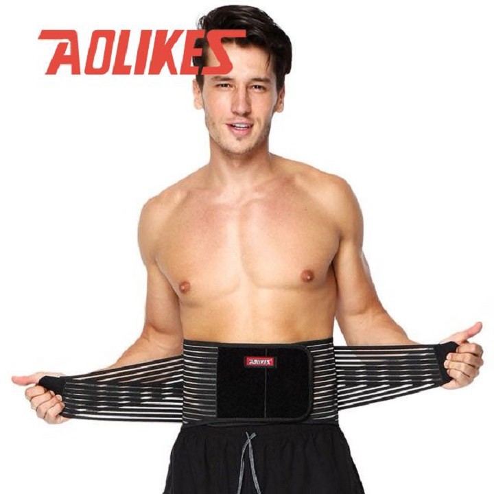 Đai lưng tập gym có nẹp thép cao cấp Aolikes AL7996 - AL7996