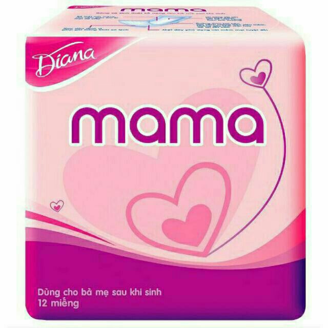 Băng vệ sinh sau sinh Diana Mama cho mẹ 𝑭𝑹𝑬𝑬𝑺𝑯𝑰𝑷 băng vệ sinh sau khi sinh 12 miếng,băng vệ sinh mama