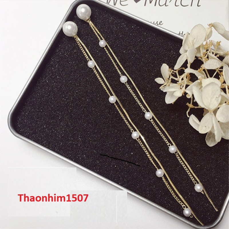 Bông tai bạc 925 dáng dài thanh lịch HOT TREND 2020
