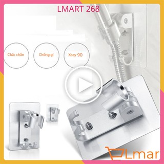 Đế cài bát sen tắm bằng nhôm cao cấp dán tường xoay 90 độ phù hợp cho tất cả các loại bát sen mẫu 1
