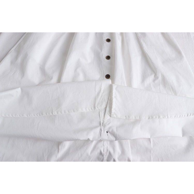 Chân Váy Midi Vải Cotton Mỏng Lưng Thun Phối Túi Lớn 2022 Kiểu Hàn Quốc Thời Trang Mùa Hè