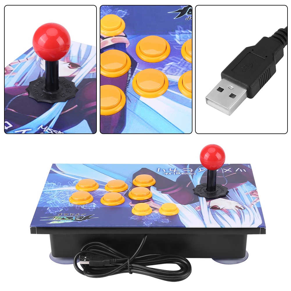 [Seller Recommend] Bộ điều khiển chơi game arcade có cần điều khiển và cáp USB cho PC