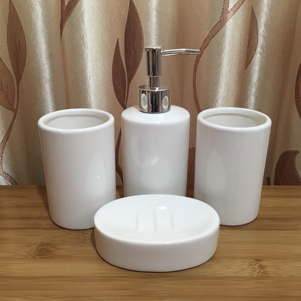 COMBO Decor Phòng Tắm. lọ sứ đựng đồ ....