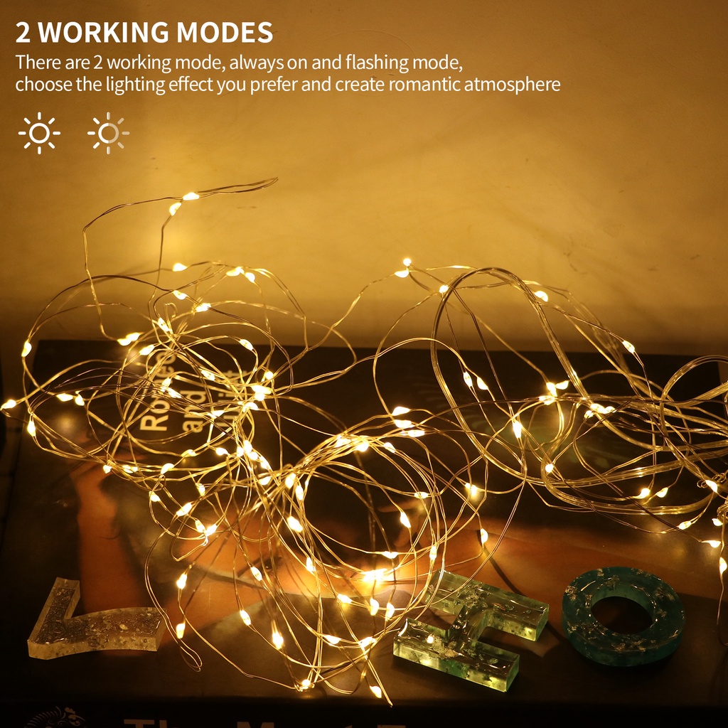[huite]10m 100 LED Solar Power String Fairy Lights Copper Wire light For Outdoor Garden Party