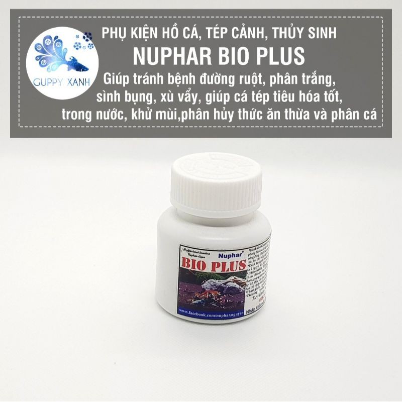 Bộ sản phẩm Nuphar - Bí Quyết Giúp Cá Khỏe - Anti bio - Liquid Bacter - Mineral - Vita Extra - Bio Plus - GuppyXanh