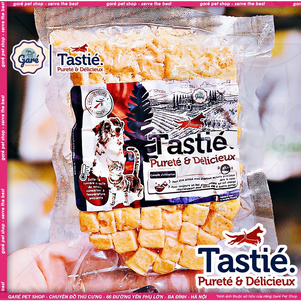 Thực phẩm sấy Tastie Pureté & Délicieux Grain Free dành cho Chó Mèo thịt sấy phô mai topping, treat huấn luyện cao cấp
