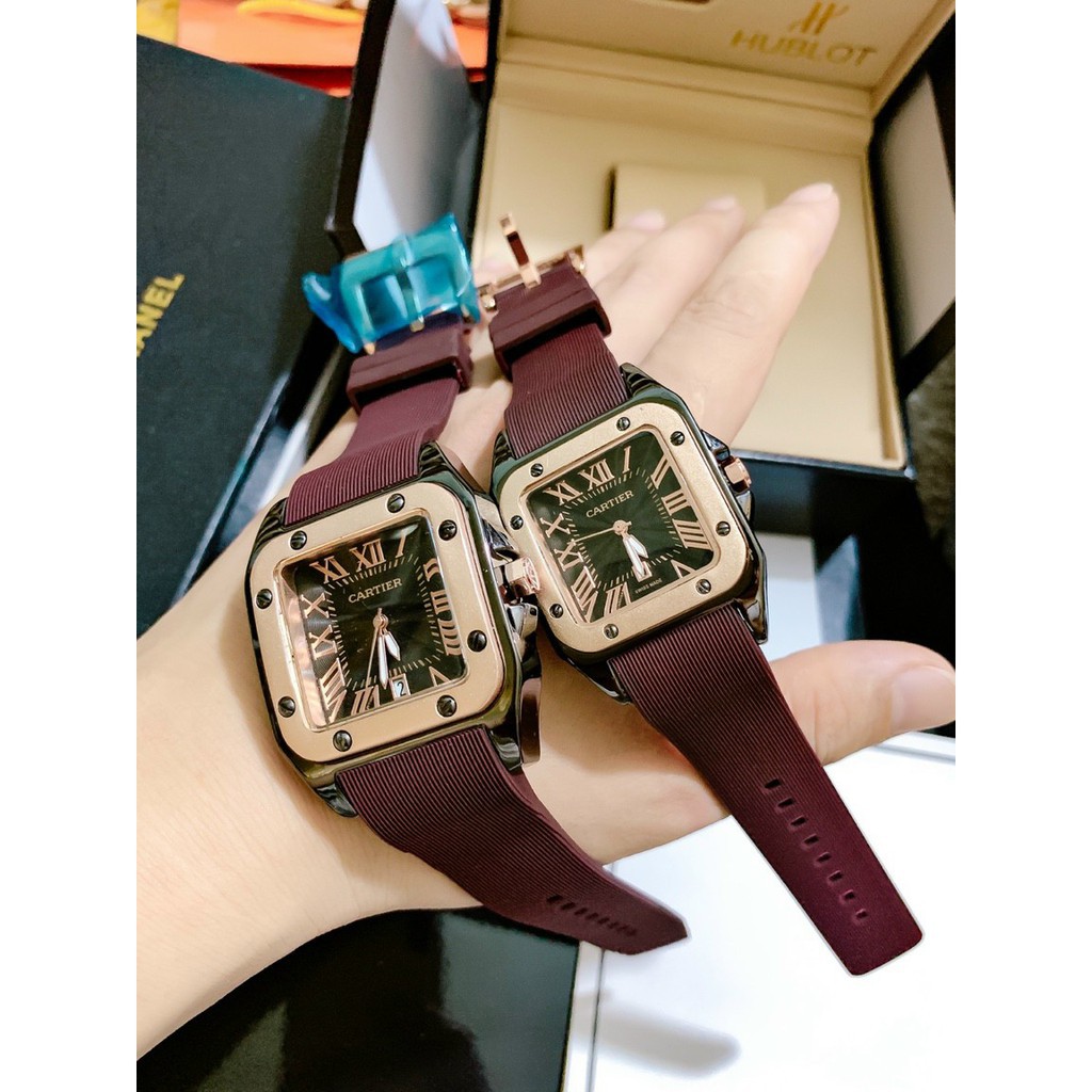 Đồng hồ Nam nữ Cartier dây silicon mẫu mới, đồng hồ cặp đôi cực chất | BigBuy360 - bigbuy360.vn