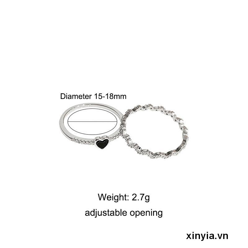 【xinyia.vn】Nhẫn Đeo Ngón Trỏ Hình Trái Tim Nhỏ Giọt Dầu Sang Trọng Cá Tính Dành Cho Nữ