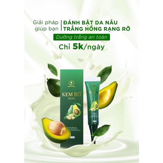 (bao giá)KEM BƠ CẤY TRẮNG NANO OLIC - CHÍNH HÃNG