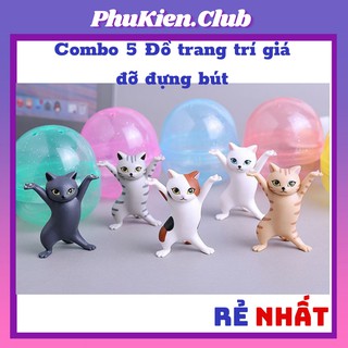 Combo 5 Đồ trang trí giá đỡ đựng bút hình mèo con xinh xắn và quan tài ,mèo con đẹp rẻ tốt tạo giá đỡ đồ vật tiện lợi