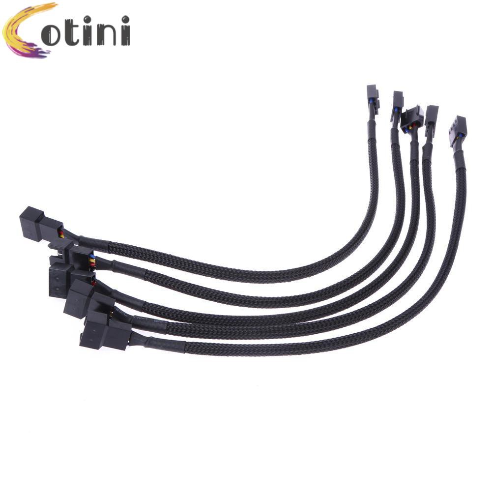 Dây Cáp Nối Dài 12 Trong 5 Cái 4 Pin Pwm Cho Quạt Máy Tính