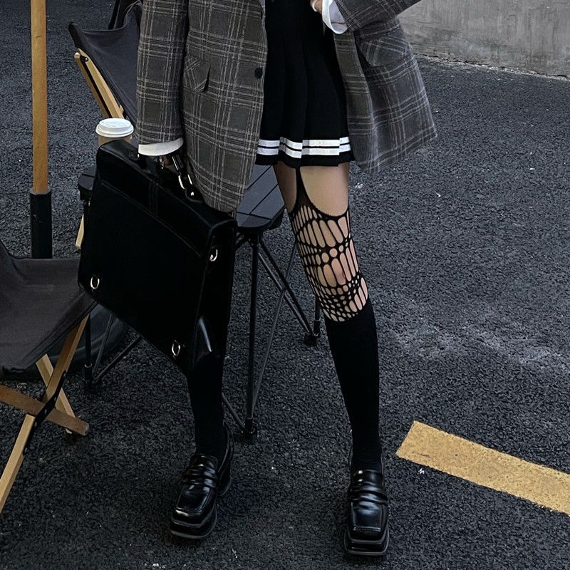 Jiashucheng Quần Tất Lưới Màu Đen Gợi Cảm Cho Nữ