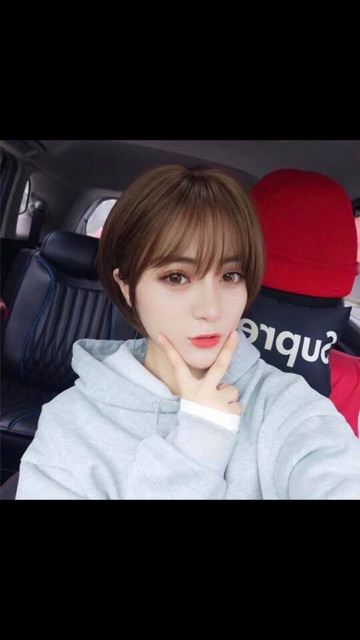 Tóc giả tomboy nam nữ tặng lưới chùm