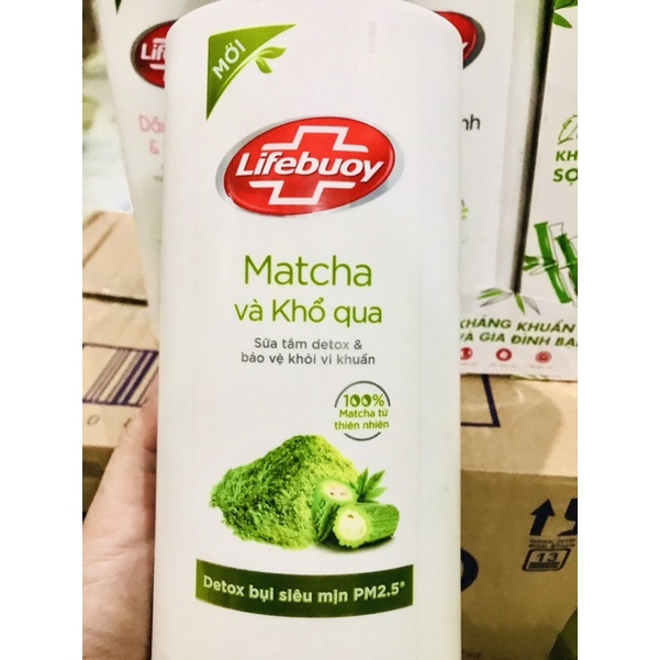 Sữa Tắm Lifebuoy Than Hoạt Tính/Matcha Khổ Qua/ Tràm Trà Muối Hồng 850g