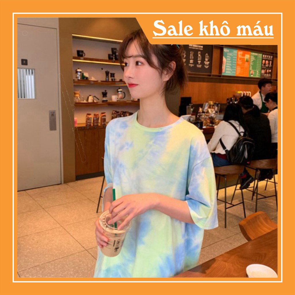 Áo thun unisex tay lỡ - Áo thun loang màu form rộng siêu hot | BigBuy360 - bigbuy360.vn