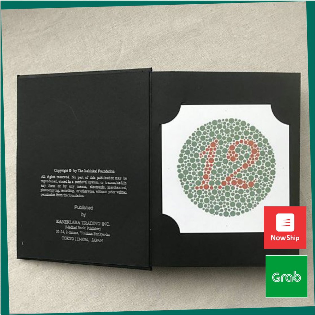 [NEW] Bảng Đo Kiểm Tra Mù Màu [Kiểm Tra Sắc Giác] - ISHIHARA 38 Tấm | Thiết bị ngành kính mắt