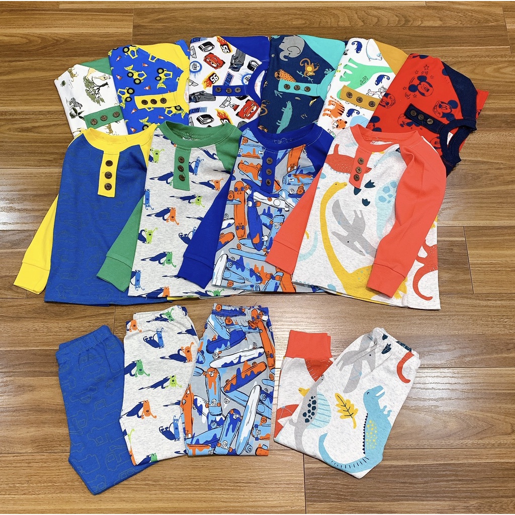 ✔️XẢ SIZE 10-14kg✔️ Bộ thu đông dài tay cotton bozip phối túi bé trai hàng GYM KIDs