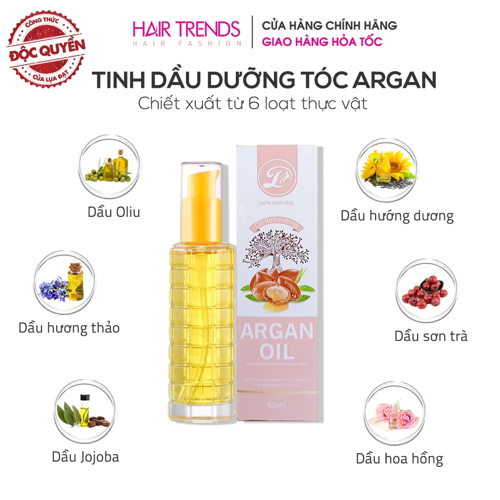 Tinh dầu dưỡng tóc ARGAN phục hồi tóc chính hãng LỤA ĐẠT