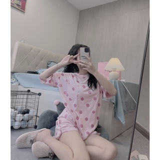 Sn942 - bộ đùi nữ chấm bi nhũ hồng