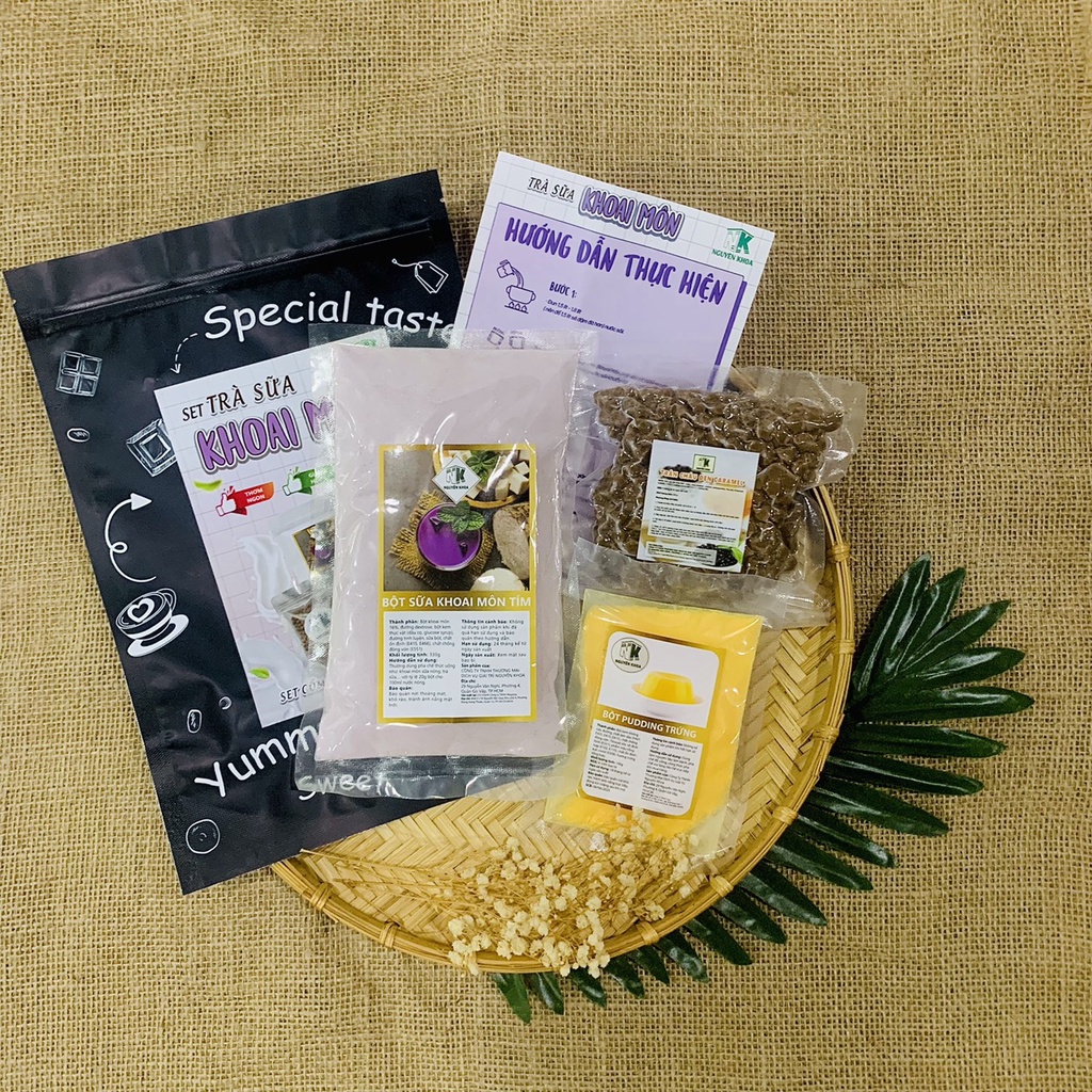 Set Trà Sữa Khoai Môn Tự Pha - Thơm Ngon, An Toàn, Hợp Lý - Shop nguyenlieugiasi.vn