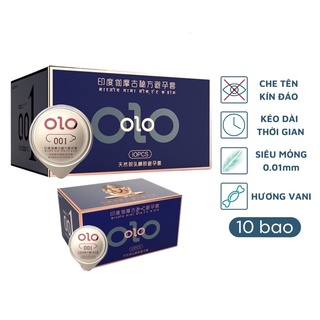 Bao cao su olo 001 có gai gamma ấn độ hàng kéo dài thời gian quan hệ hộp 10c bcs