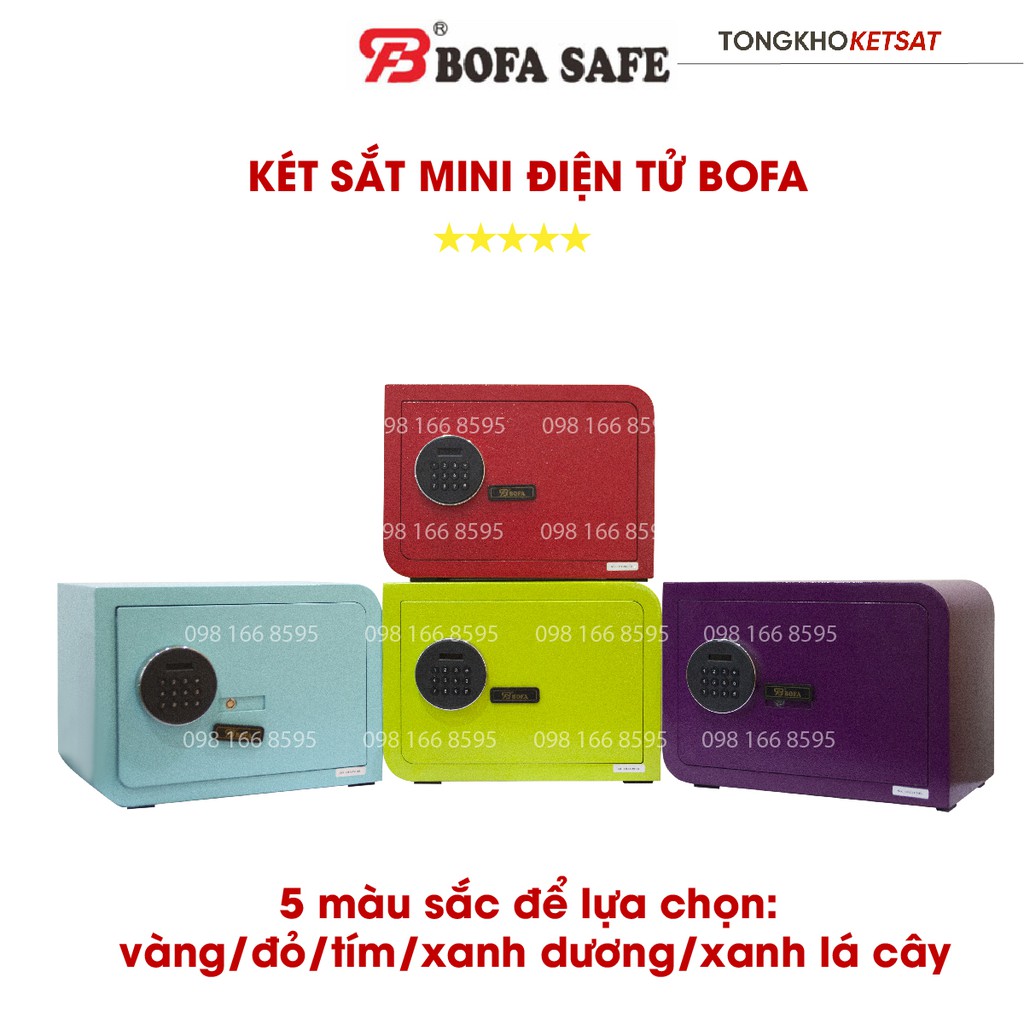 Két sắt nhập khẩu Bofa mini 🛵GIAO NHANH🛵 cỡ nhỏ khóa điện tử để trên bàn, để trong tủ loại 10kg hàng chính hãng