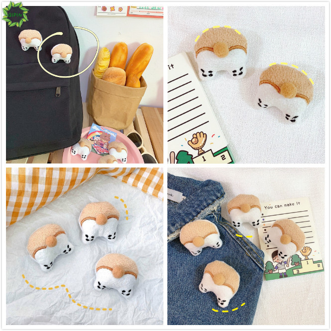 Ghim Cài Áo Hình Mông Cún Nhồi Bông Đáng Yêu Độc Đáo