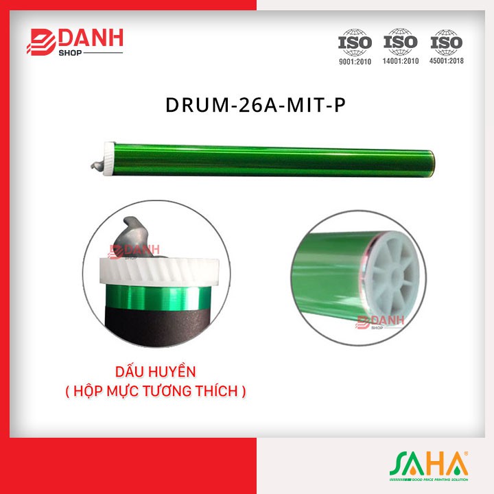 Cây Drum (trống) loại MITSU dùng cho hộp mực 26A,Canon 052, HP M402d-M402n-M420dw-M426, Canon LBP 214dw/215d/MF426dw