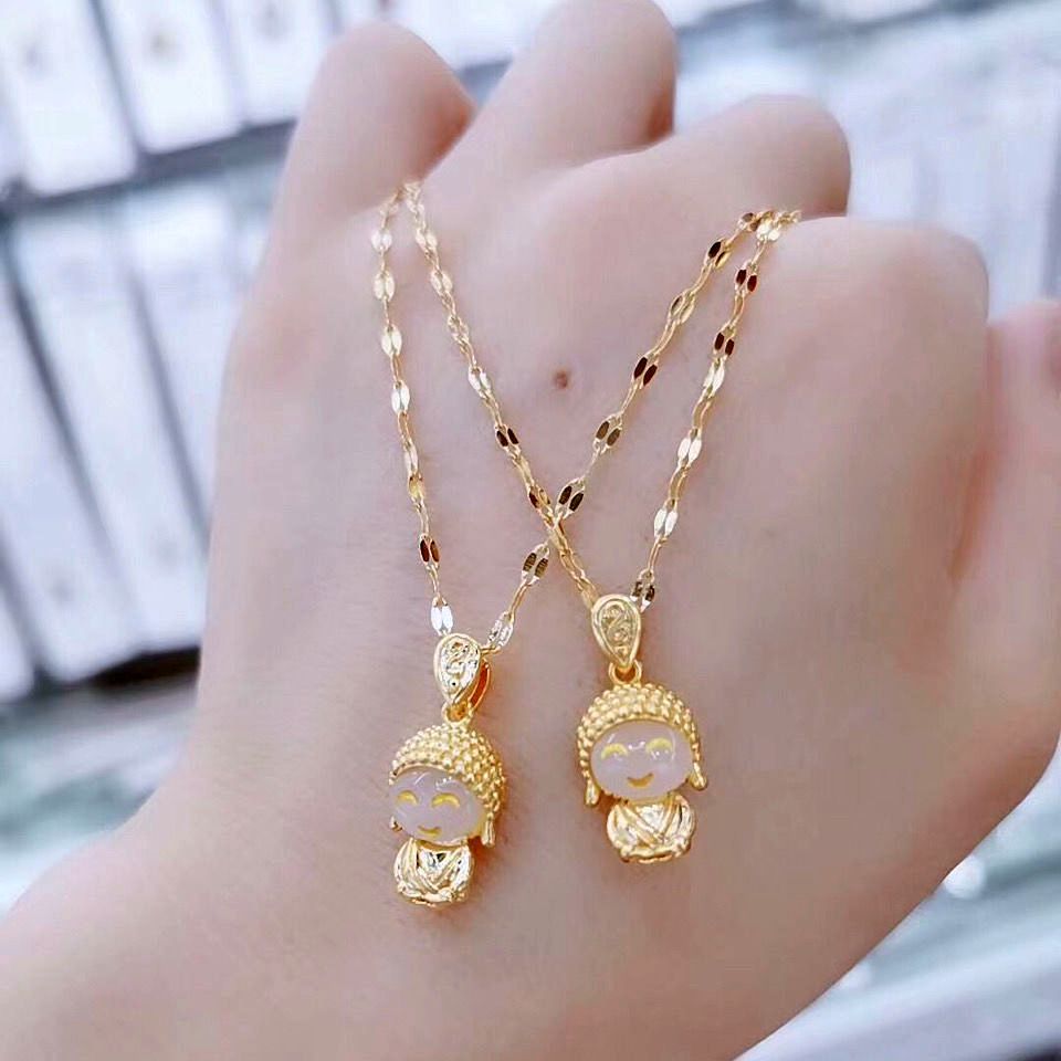 Dây Chuyền Thép Titan Mạ Vàng 18k Phong Cách Hàn Quốc