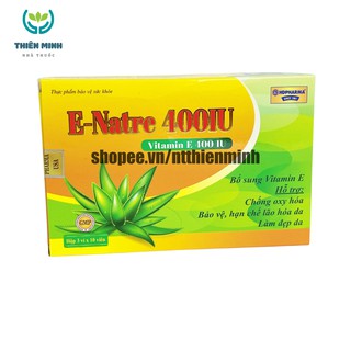 VITAMIN E NATRE 400IU hỗ trợ làm đẹp da, chống lão hóa - Hộp 30 viên
