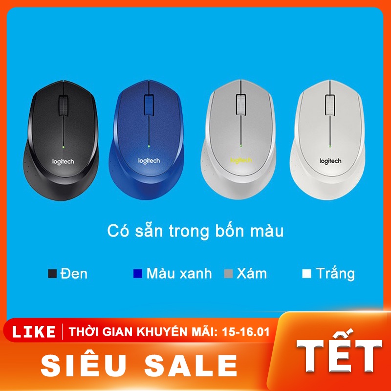 Chuột không dây Logitech M330 Silent Plus - Yên lặng không có âm thanh, chuột công thái học-LJM300