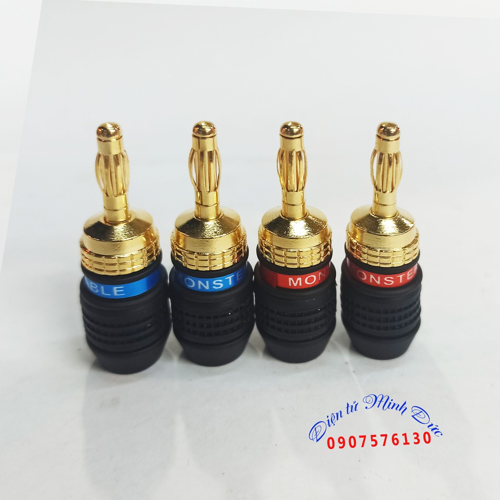 Speaker Cable Jack, Banana Plug - Đầu Giắc Cắm Loa, Giắc Cắm Bắp Chuối MONSTER đen