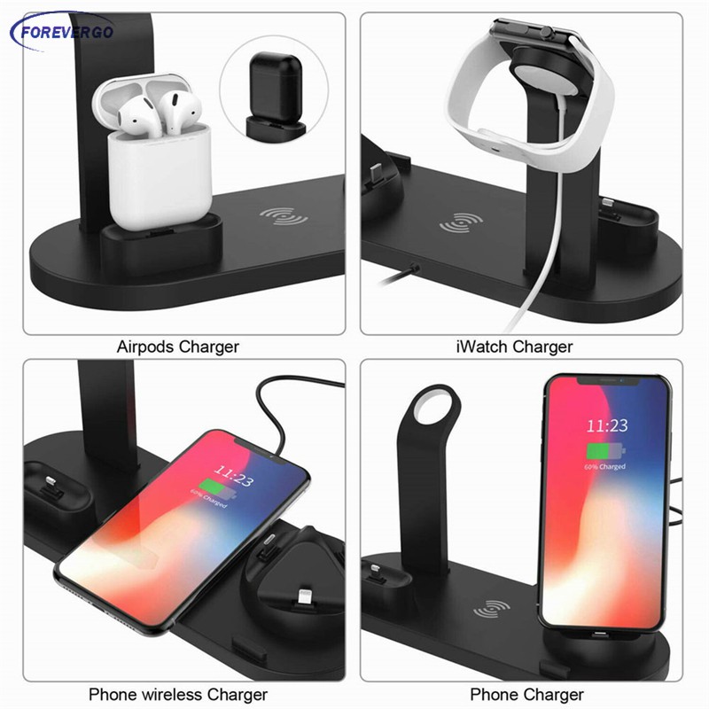 Đế Sạc Không Dây 3 Trong 1 Đa Năng Cho Iwatch Airpods Iphone