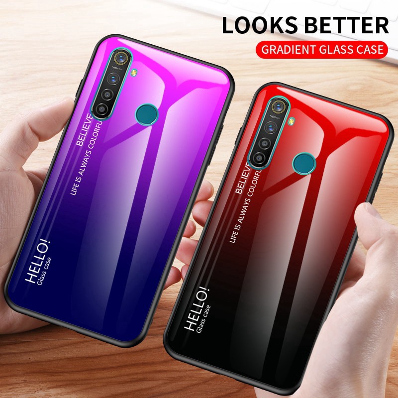 Ốp lưng màu Gradient cho OPPO A9 2020 Reno2 Z Realme 5 Pro XT Q