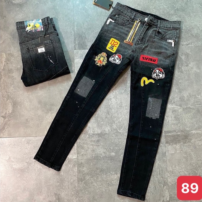 Quần jean nam màu xám đen đậm không rách gối kéo khóa chất bò cao cấp co dãn 4 chiều cực đẹp, quần rin nam Q123