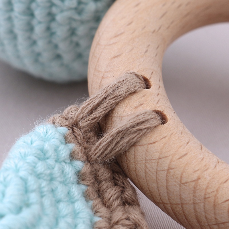 Lục Lạc Đồ Chơi Di Động Bằng Gỗ Không BPA Cho Bé Sơ Sinh Mọc Răng