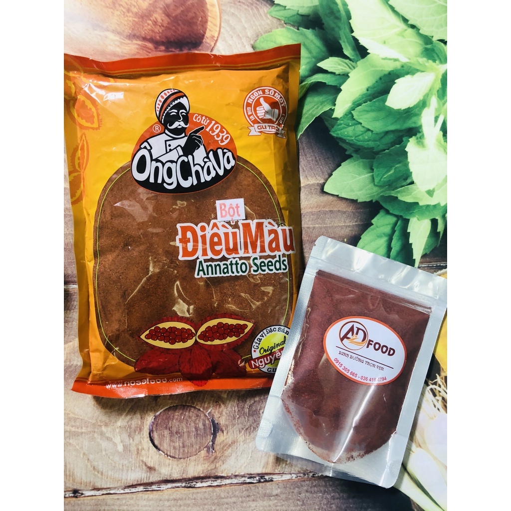 Gói 50g bột điều màu Ông Chà Và( chiết lẻ)