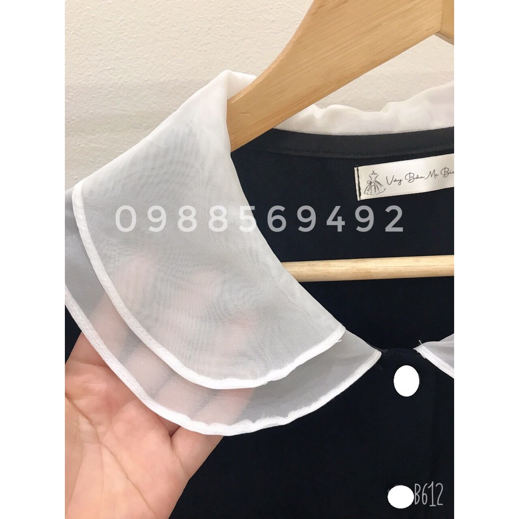 Váy Bầu Bigsize Thiết Kế GuMe Dáng Suông Đuôi Cá Cổ Bèo Khuy Ngực Chất Vải Sạn Lụa Cao Cấp size từ 40-100kg