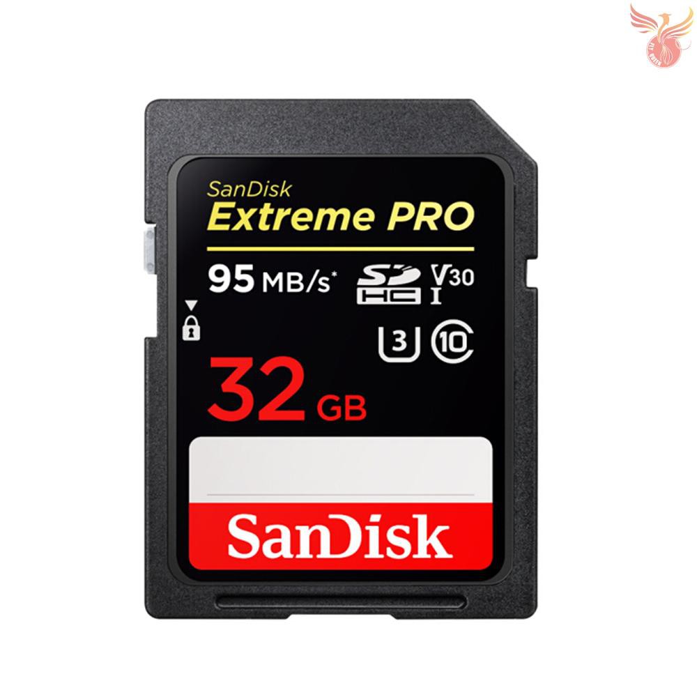 Thẻ nhớ SD SanDisk Extreme Pro SDHC 32GB U3 C10 V30 4K với tốc độ siêu nhanh đọc 95MB / giây và ghi 90MB / giây