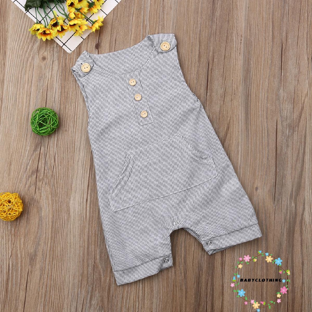 Bộ áo liền quần không tay vải cotton dễ thương dành cho bé sơ sinh