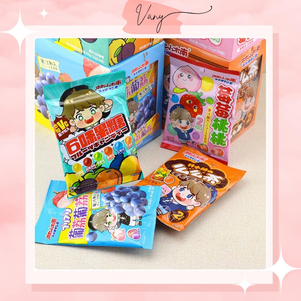 Kẹo Cứng Nhiều Vị Mix Trái Cây Trà Ô Long Trà Đào 5 Loại Ăn Vặt