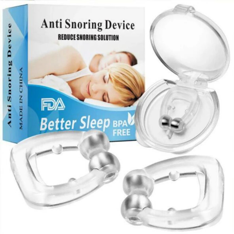 Kẹp Mũi Chống Ngáy Từ Tính Cải Thiện Giấc Ngủ Ngon Hơn Bằng Silicone